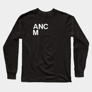 Anchorage Museum White Stacked Letters Long Sleeve T-Shirt